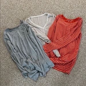 Lot of 3 long sleeve maternity shirts